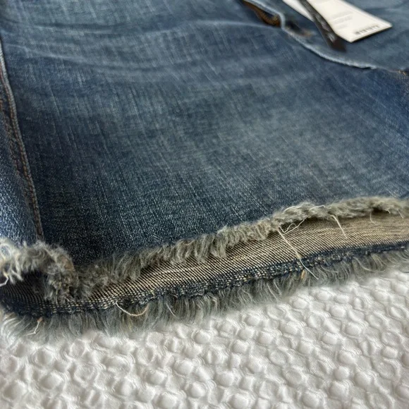 Judy Blue High Waist Tummy Control Cutoff Shorts Dark Wash Raw Hem NWT L - Picture 3 of 12